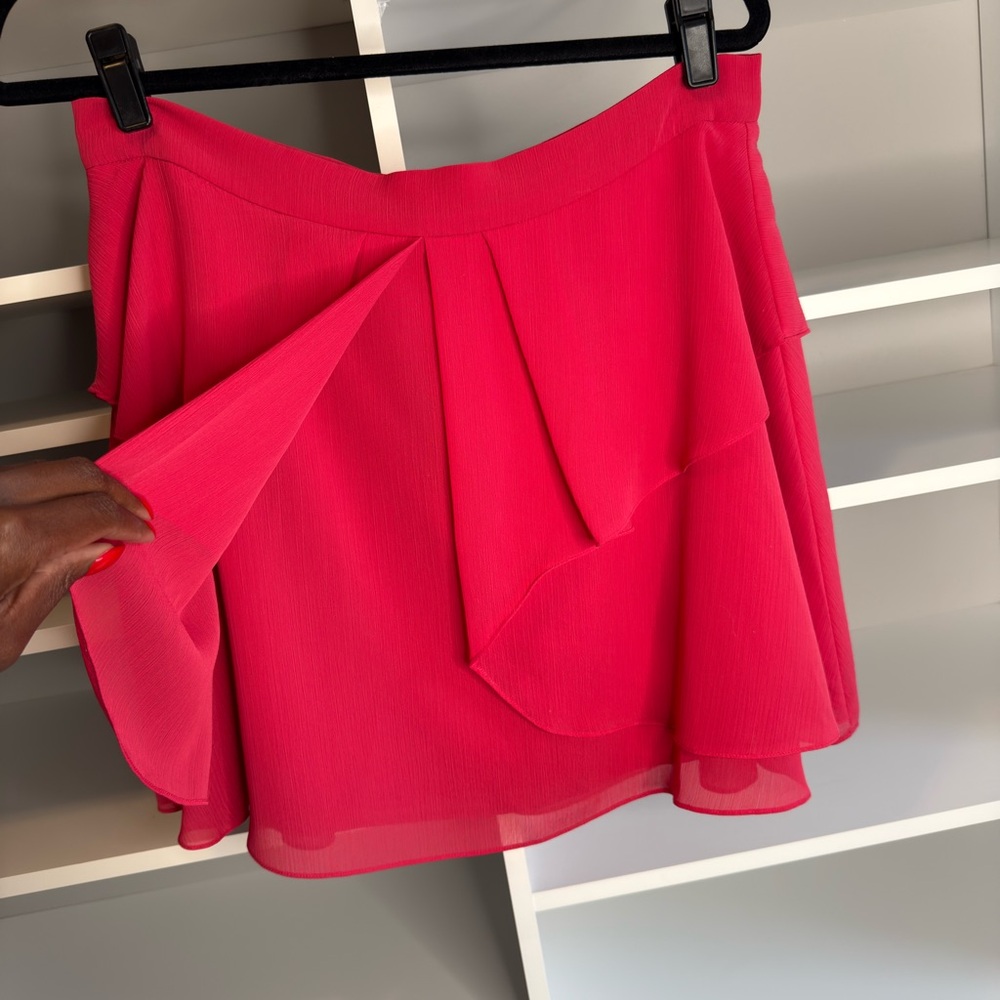 BCBGeneration Vibrant Pink Asymmetrical Skirt - Picture 2 of 4